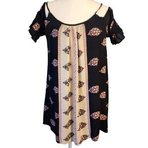 Band Of Gypsies Boho Peasant Off Shoulder Pullover Blouse Festival  Medium